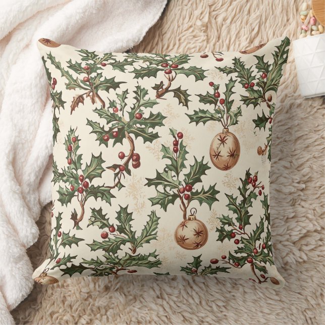 Poinsettia Floral Christmas Pattern (6) Cushion (Blanket)