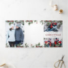 Poinsettia Floral Fireplace Photo Christmas