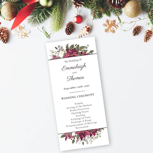 Poinsettia Floral Wedding | Scarlet Red Programme (Creator Uploaded)