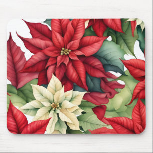 Poinsettia Flowers Mouse Pad