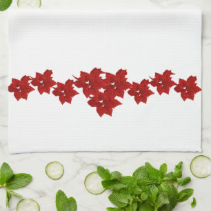 Poinsettia Garland Kitchen Towel