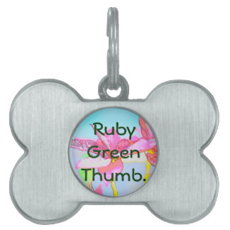 Poinsettia Gifts Pet Name Tag