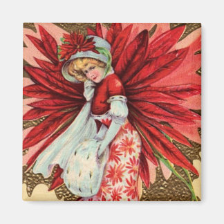Poinsettia Girl - Magnet