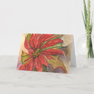 Poinsettia Greeting Card