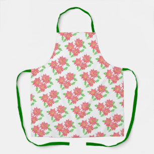 Poinsettia Holiday Apron