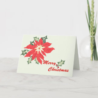 Poinsettia Holiday Card