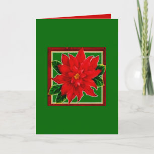 Poinsettia Holidays Card