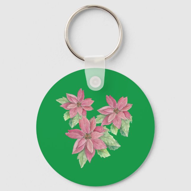 Poinsettia Key Ring (Front)