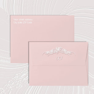 Poinsettia Lace Blush Envelope