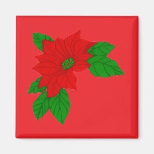 Poinsettia magnet