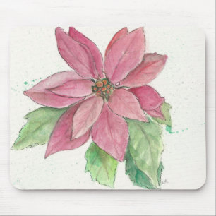 poinsettia mouse pad