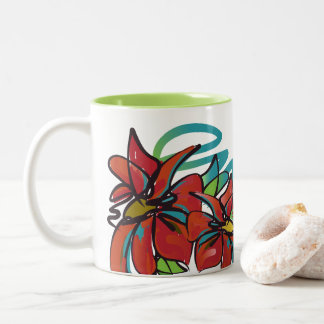 Poinsettia Mug two-tone