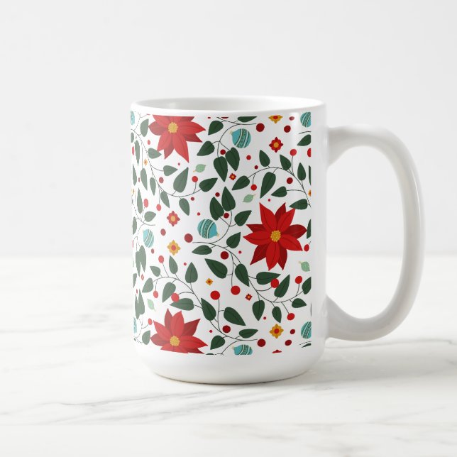 Poinsettia Paradise Coffee Mug Cheer (Right)
