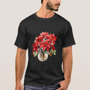 Poinsettia Red Christmas Winter Flower Holiday T-Shirt