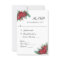 Poinsettia Red Christmas Winter Wedding RSVP Card