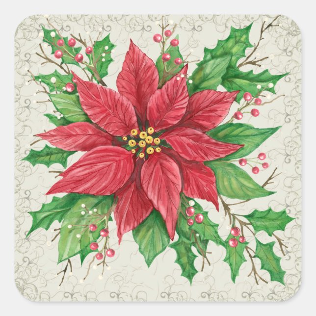 Poinsettia Sticker - SRF (Front)