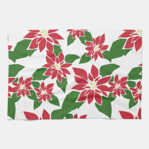 Poinsettia Tea Towel