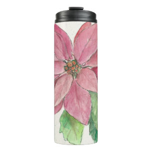 poinsettia thermal tumbler