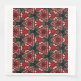 Poinsettia Trifecta Abstract Design Napkin