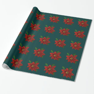 Poinsettia Wrapping Paper