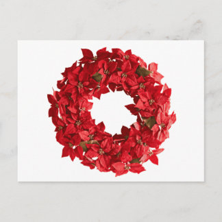 Poinsettia wreath.png postcard