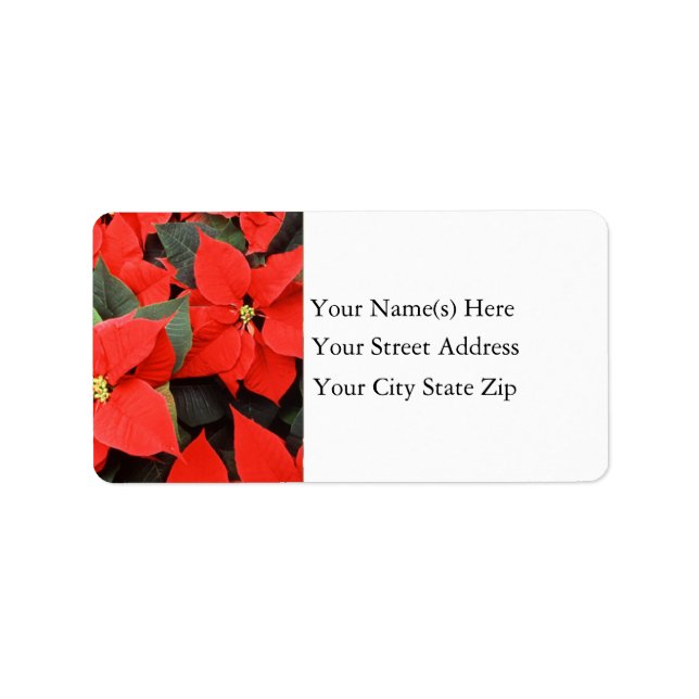 Poinsettias Address Label (Front)