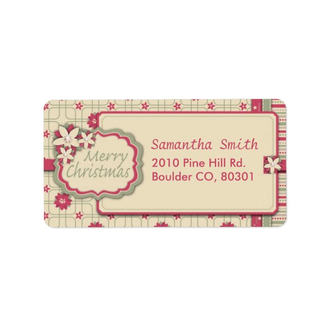 Poinsettias Address Label (Front)