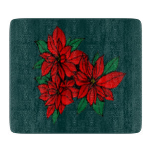 Poinsettias Cutting Board
