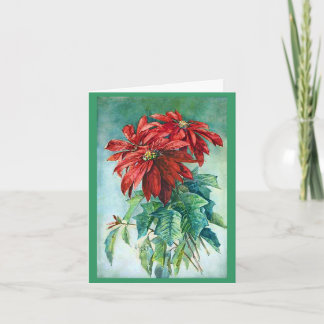 Poinsettias Fine Art Christmas Card
