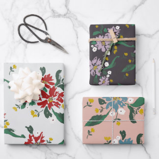 Poinsettias For All Seasons Wrapping Paper Sheet