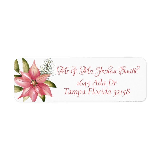 Poinsettias  label (Front)