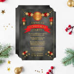 Poinsettias | Lanterns Corporate Christmas Party I Invitation<br><div class="desc">An elegant Christmas Party invitation for your company's celebration of the season, featuring poinsettias and candlelit lanterns adorned with bows. Original design by Holiday Hearts Designs (all rights reserved). Replace the "Your Logo" with your company's logo or delete, click "customise" and add text of your choosing. If you require assistance...</div>