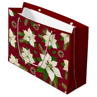 Poinsettias Large Gift Bag