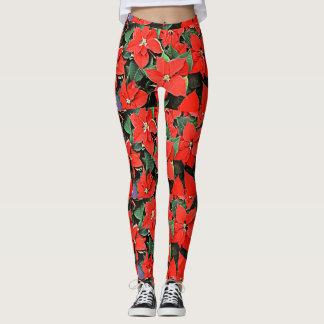 Poinsettias Leggings