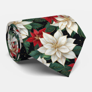 Poinsettias tie
