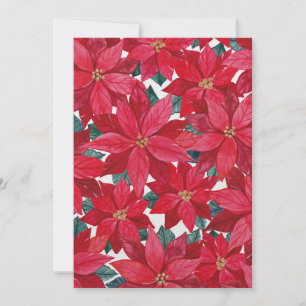 Poinsettias Winter Shelter Holiday Card