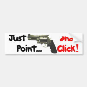 point and click bumper sticker