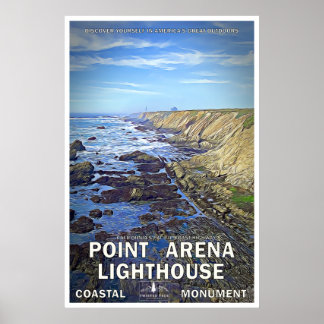 Point Arena Lighthouse Travel Poster 02