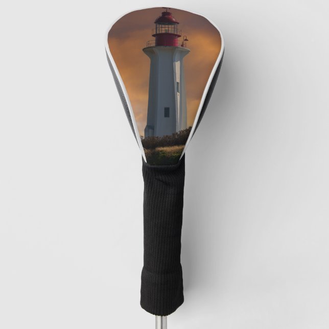 Point Atkinson Lighthouse at sunset Golf Head Cover (Front)