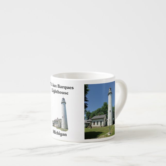 Point Aux Barques Lighthouse espresso mug (Front Right)
