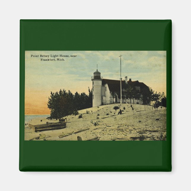 Point Betsey Lighthouse near  Frankfort Michigan Magnet (Front)