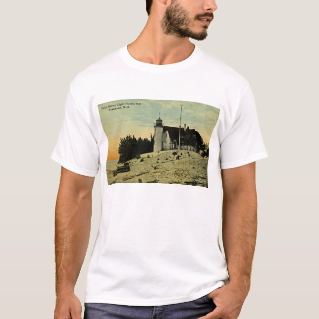 Point Betsey Lighthouse near  Frankfort Michigan T-Shirt (Front)