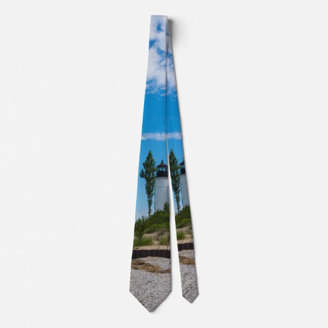 Point Betsie Light Neck Tie (Front)