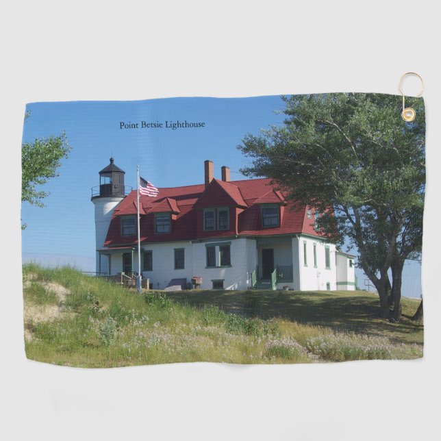 Point Betsie Lighthouse golf towel (Horizontal)