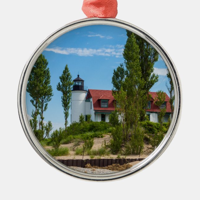 Point Betsie Lighthouse Metal Tree Decoration (Front)
