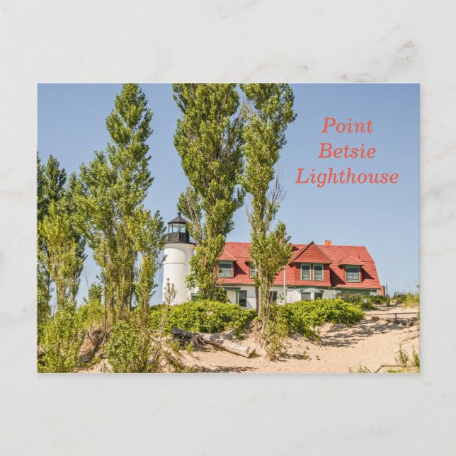 Point Betsie Lighthouse on Lake Michigan Postcard (Front)