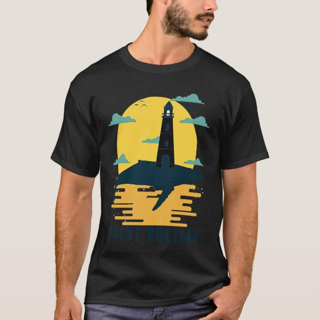 Point Bolivar Light Texas Lighthouse Nautical Souv T-Shirt (Front)