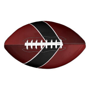 Point Burgundy Black Strip Design Football