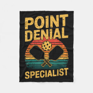 Point denial specialist pickleball funny pickle fleece blanket