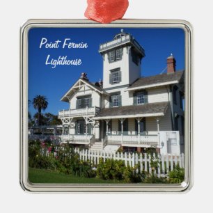 Point Fermin Lighthouse, San Pedro Metal Tree Decoration